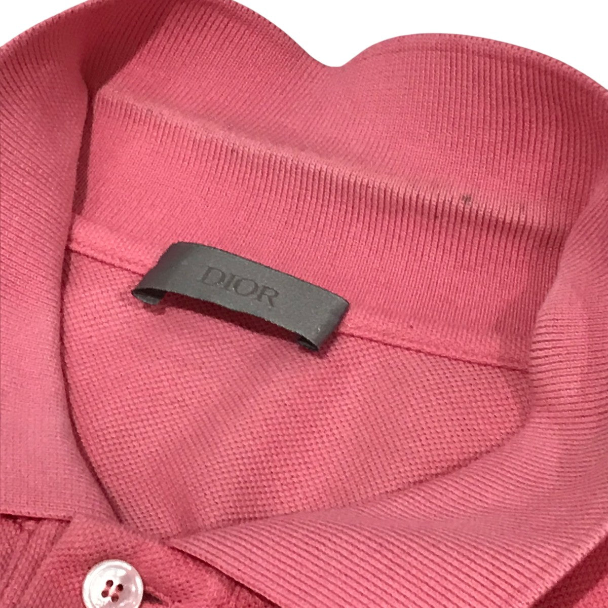 ディオール DIOR CDロゴ刺繍ポロシャツ 013J800A0373 ピンク サイズ：XS DIOR(ディオール) CDロゴ刺繍ポロシャツ013J800A0373