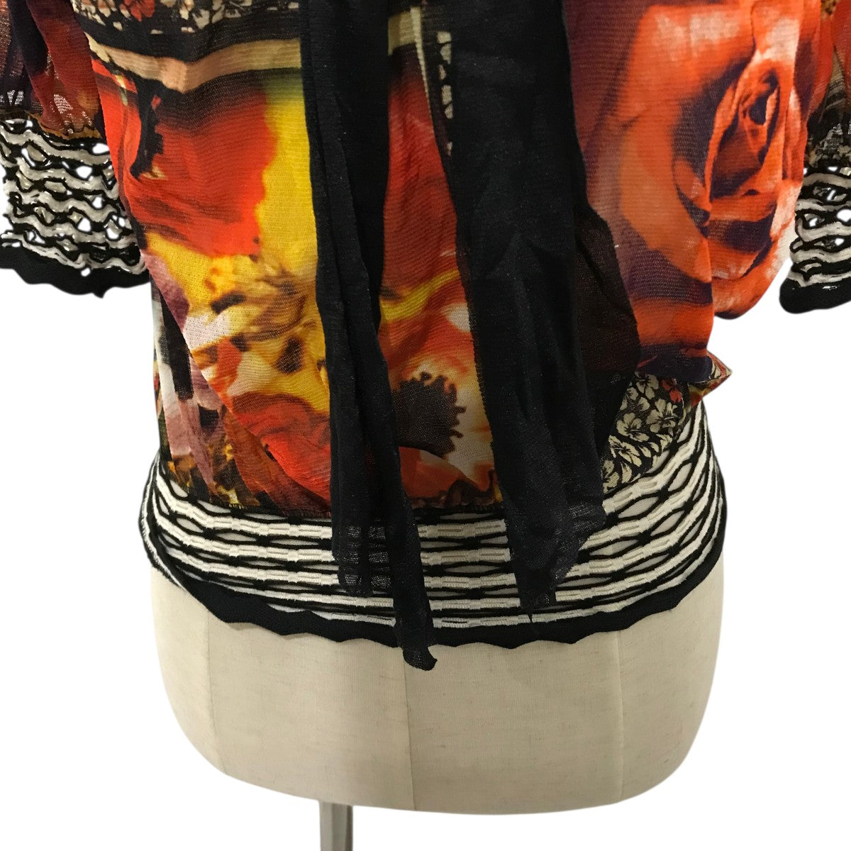 ゴルチェ　Jean Paul Gaultier 花柄　パワーネットワンピース ゴルチェ Jean Paul Gaultier 花柄 パワーネットワンピース