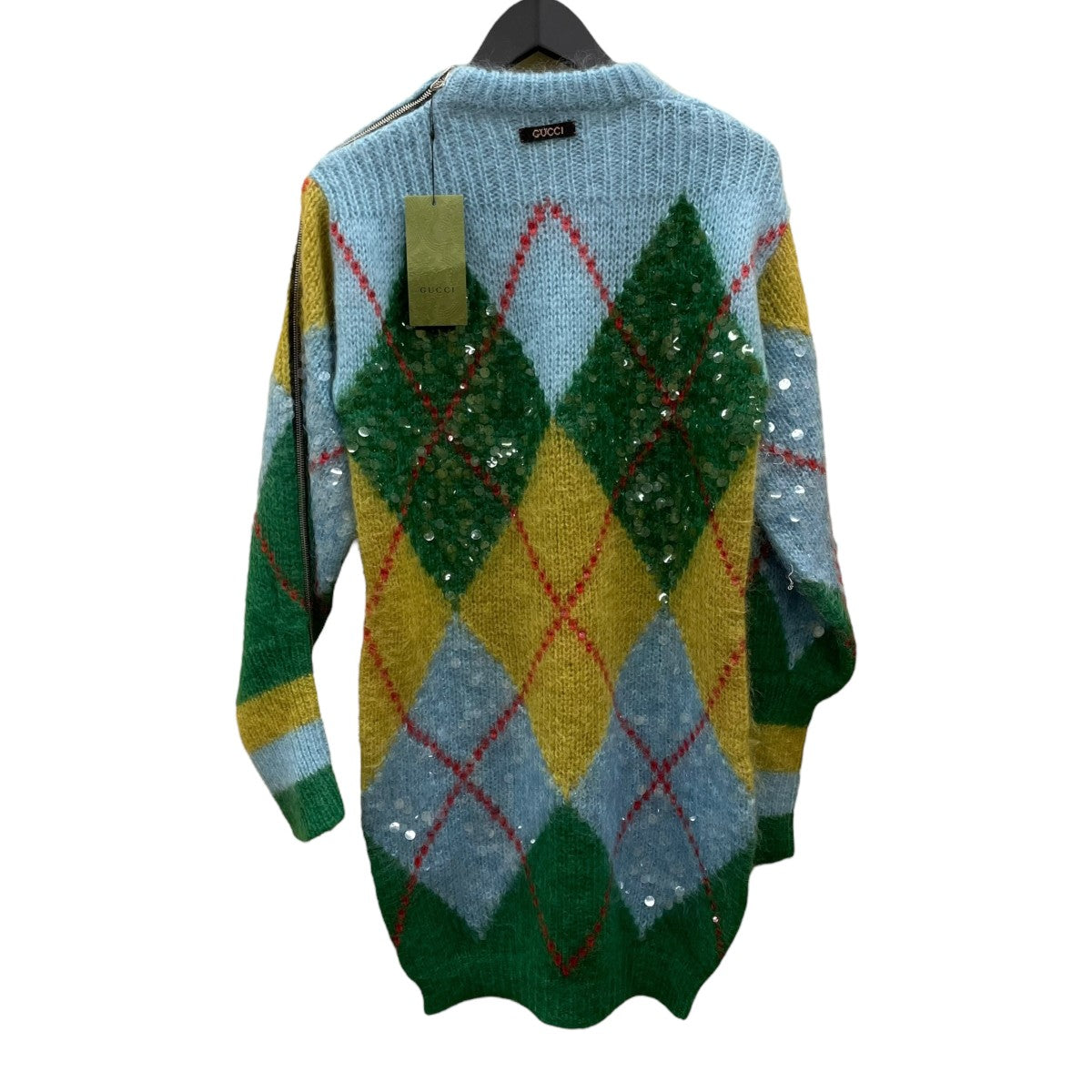 GUCCI(グッチ) アーガイルパターンニットワンピース717385 717385