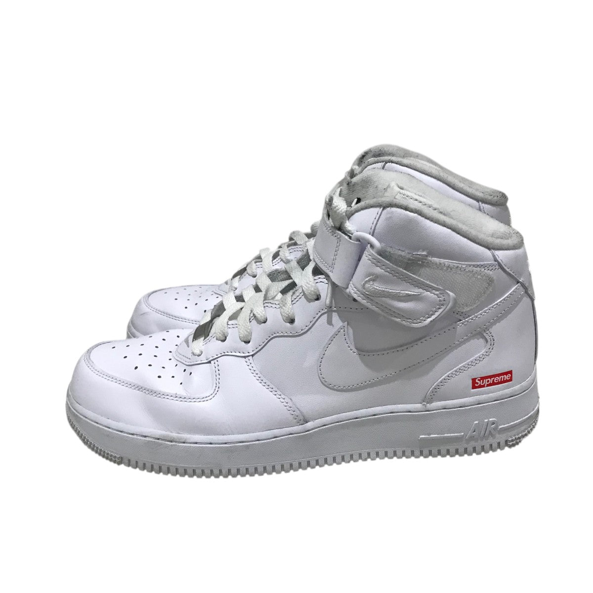本日限定100円引き❗️Nike Air Force 1 ホワイトハイカット NIKE×Supreme 【Air Force 1 Mid White】ハイカットスニーカー