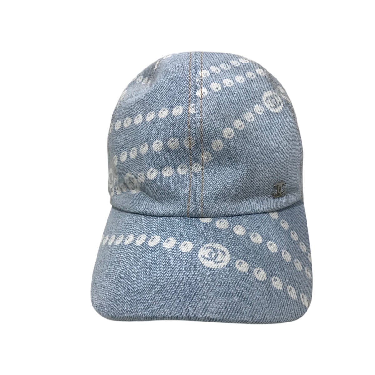 【新作】25ss シャネル chanelパールデニムキャップ　帽子 デニム×パール柄がお洒落☆【CHANEL】25SS デニム キャップ