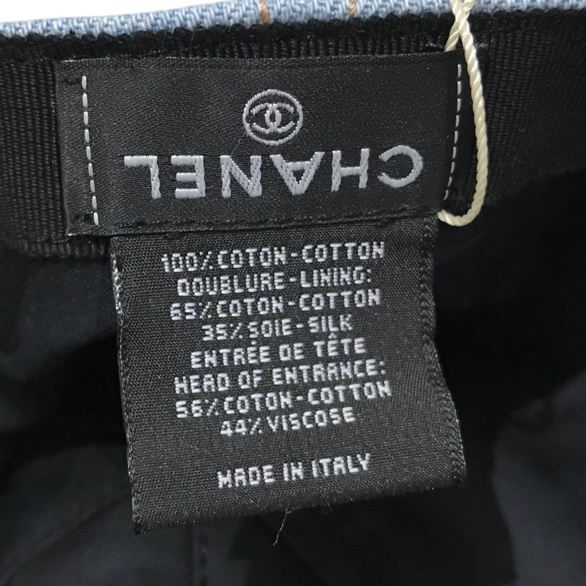 CHANEL(シャネル) 25SSプリントウォッシュドデニムキャップ ライト