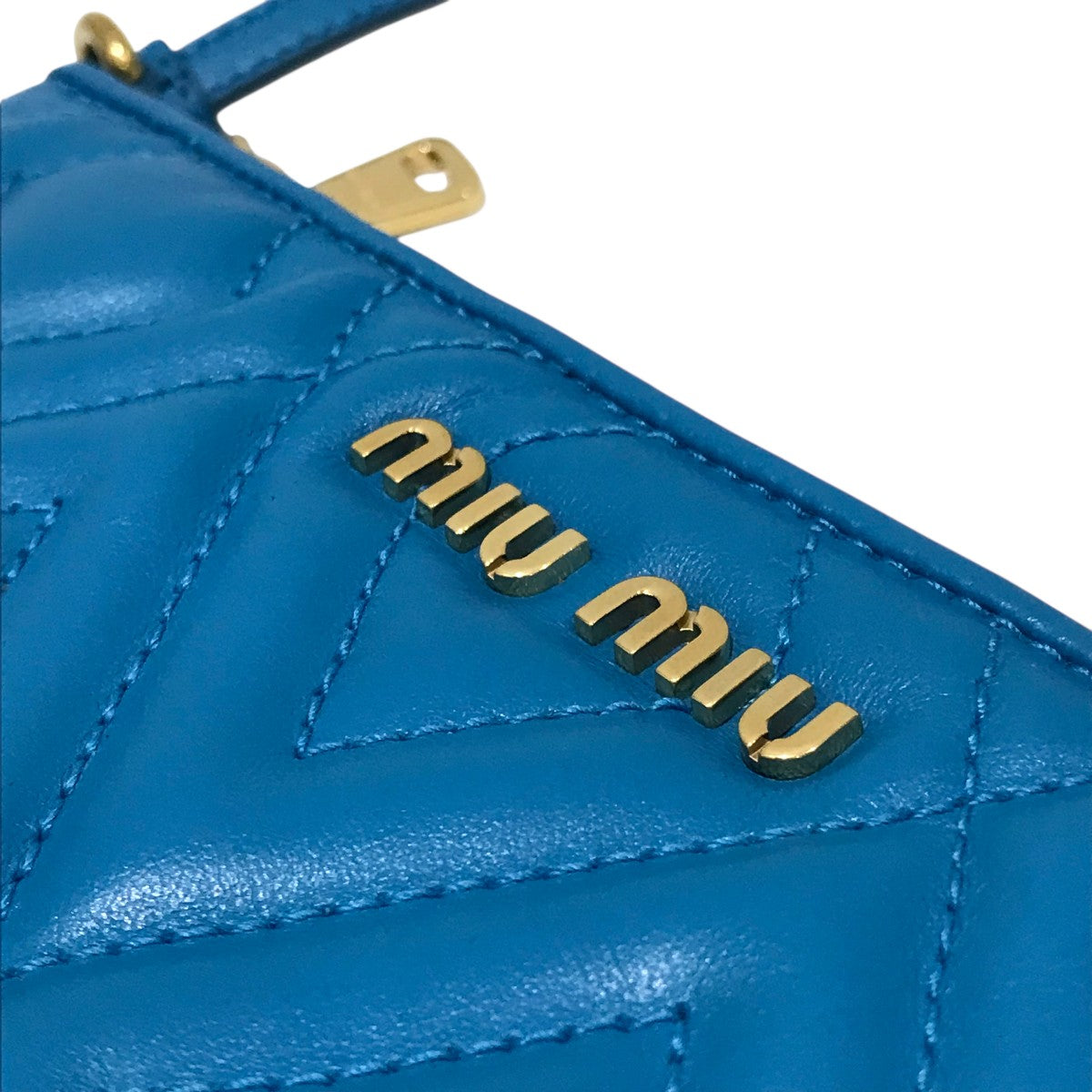 miumiu　ミュウミュウ　レザー　ハンドバック　ブルー　ロゴ 楽天市場】MIUMIU ミュウミュウ ショルダーバッグ ロゴ金具