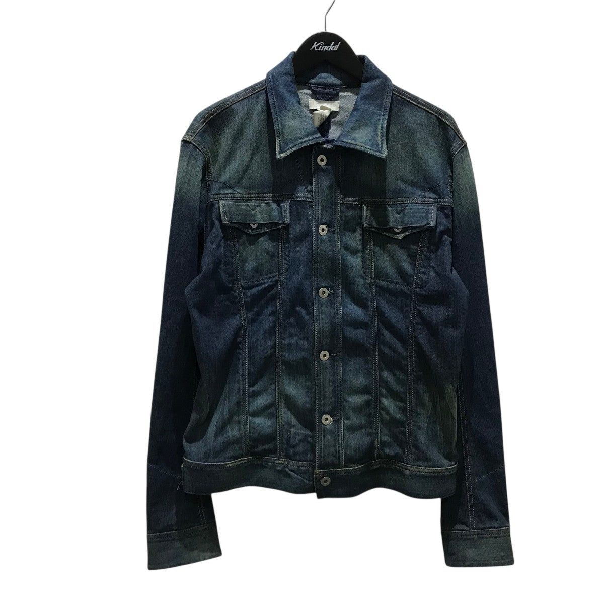 【極美品】ディーゼルインダストリー　デニムジャケット　ニット　フード付　XXL 極美品】ディーゼルインダストリー デニムジャケット ニット