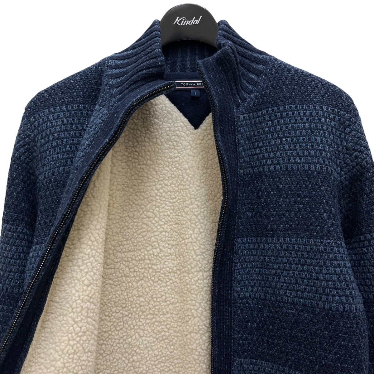 TOMMY HILFIGER ジップアップボーダーニット 古着・中古-3枚目のアイテム画像