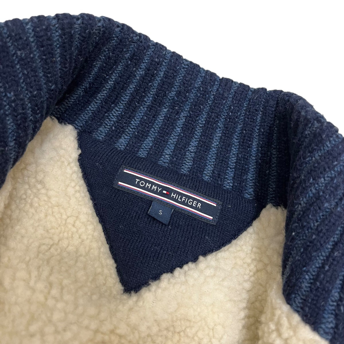 TOMMY HILFIGER ジップアップボーダーニット 古着・中古-5枚目のアイテム画像