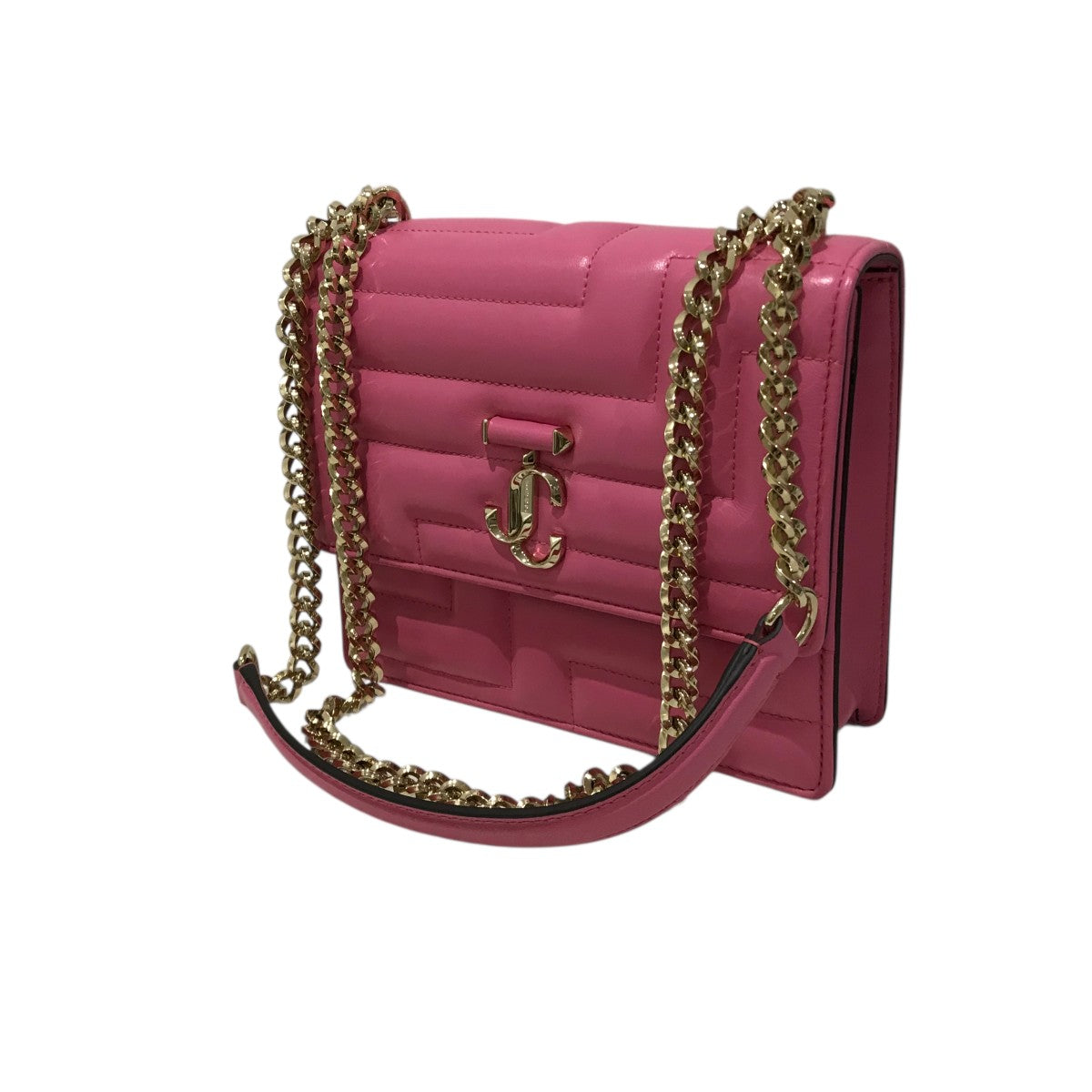 JIMMYCHOO ジミーチュウ チェーンショルダーバッグ　パーティバッグ JIMMY CHOO(ジミーチュウ) チェーンショルダーバッグ ピンク