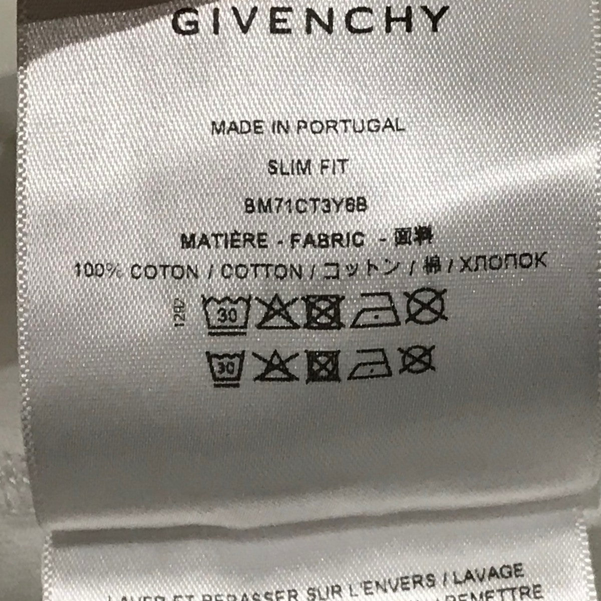 GIVENCHY(ジバンシィ) ロゴプリントTシャツBM71CT3Y6B BM71CT3Y6B