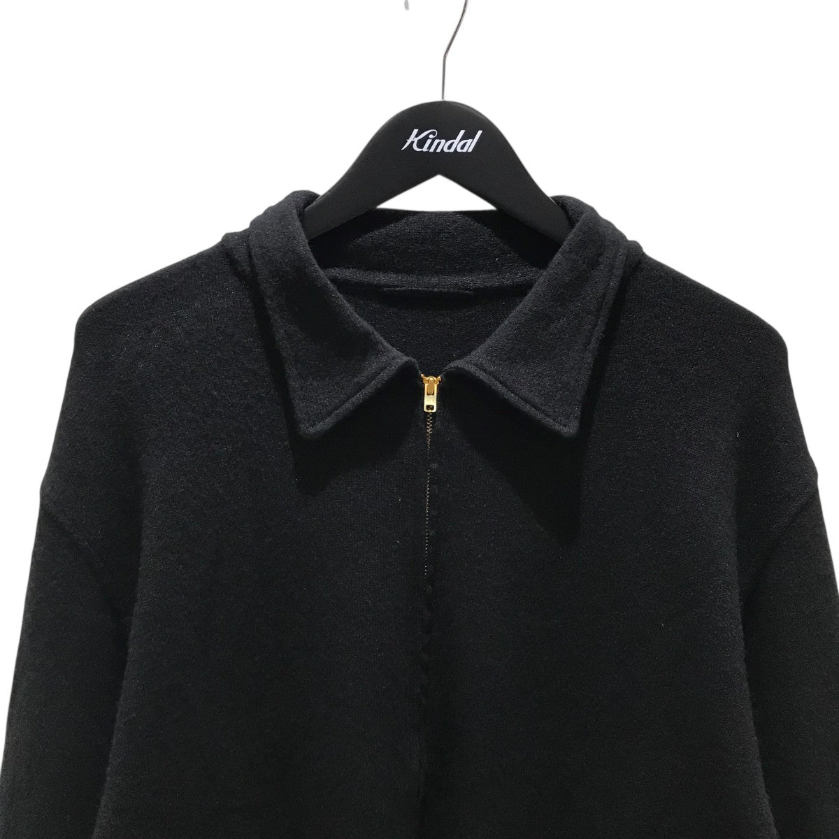 r*6様 COMOLI (コモリ) ウール和紙 ジップショートジャケット COMOLI] コモリ ウール和紙 ジップショートジャケット (BLACK