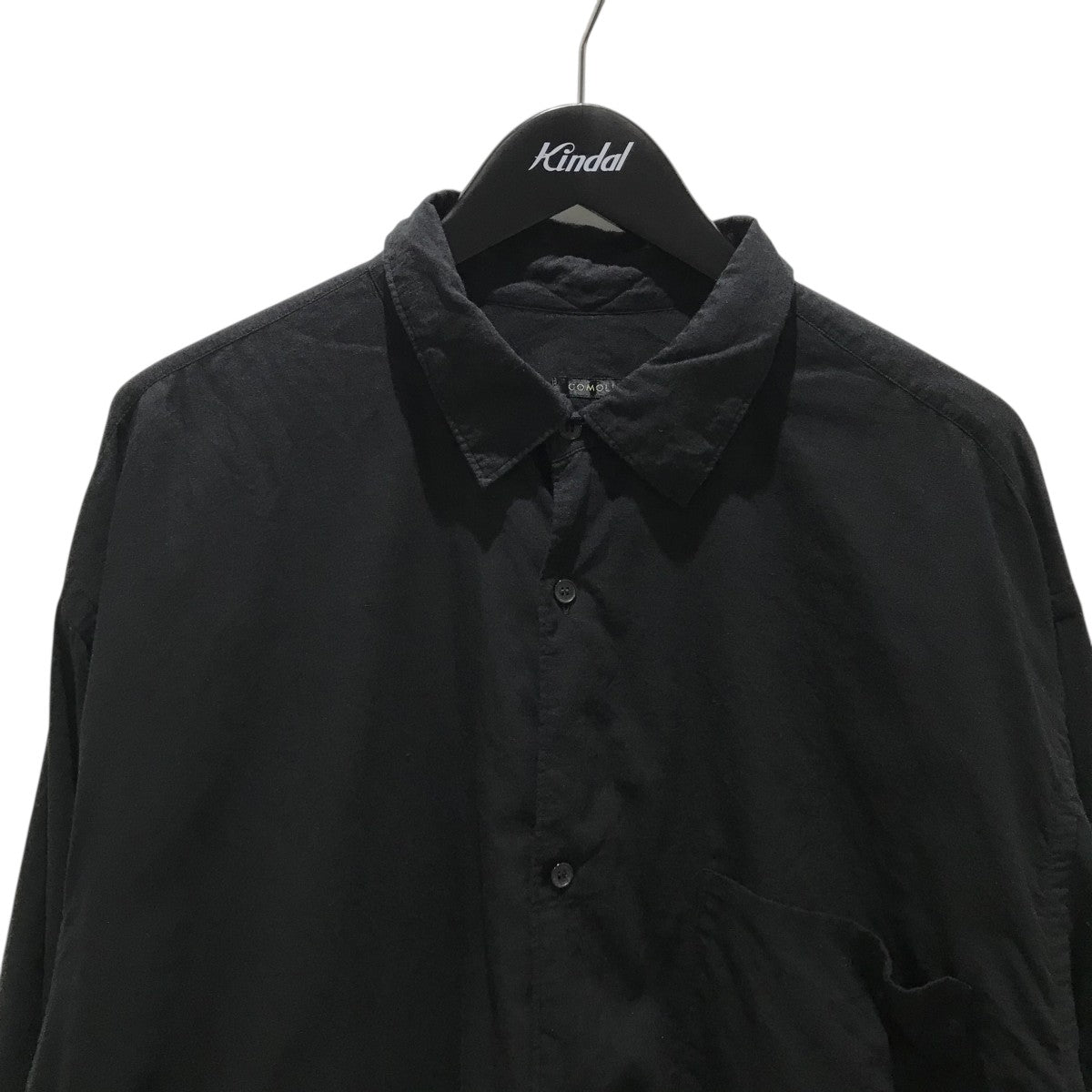 ＜COMOLI / コモリ＞KHADIコットン コモリシャツ BLACK 3 COMOLI KHADIコットン コモリシャツ BLACK | CASANOVA&CO
