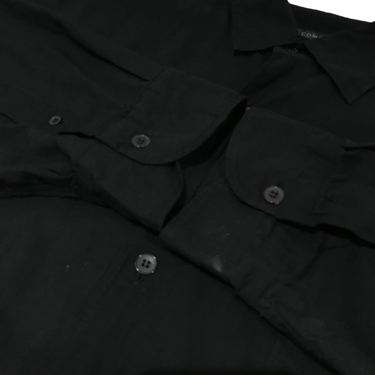 ＜COMOLI / コモリ＞KHADIコットン コモリシャツ BLACK 3 06221014_6676255d226ad.jpg
