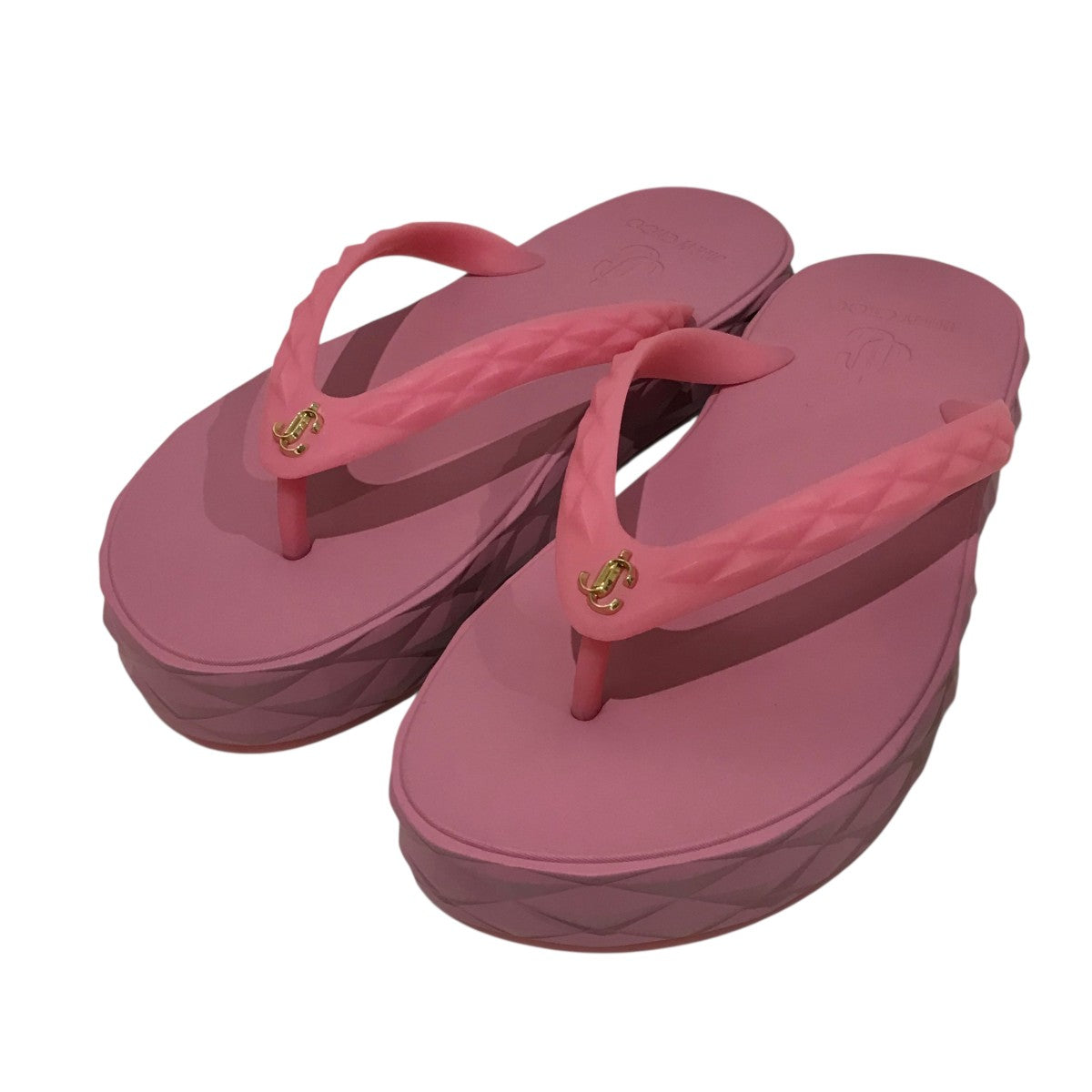 JIMMY CHOO ピンク スライドサンダル JIMMY CHOO(ジミーチュウ) 【DIAMOND FLIP FLOP】トングサンダル
