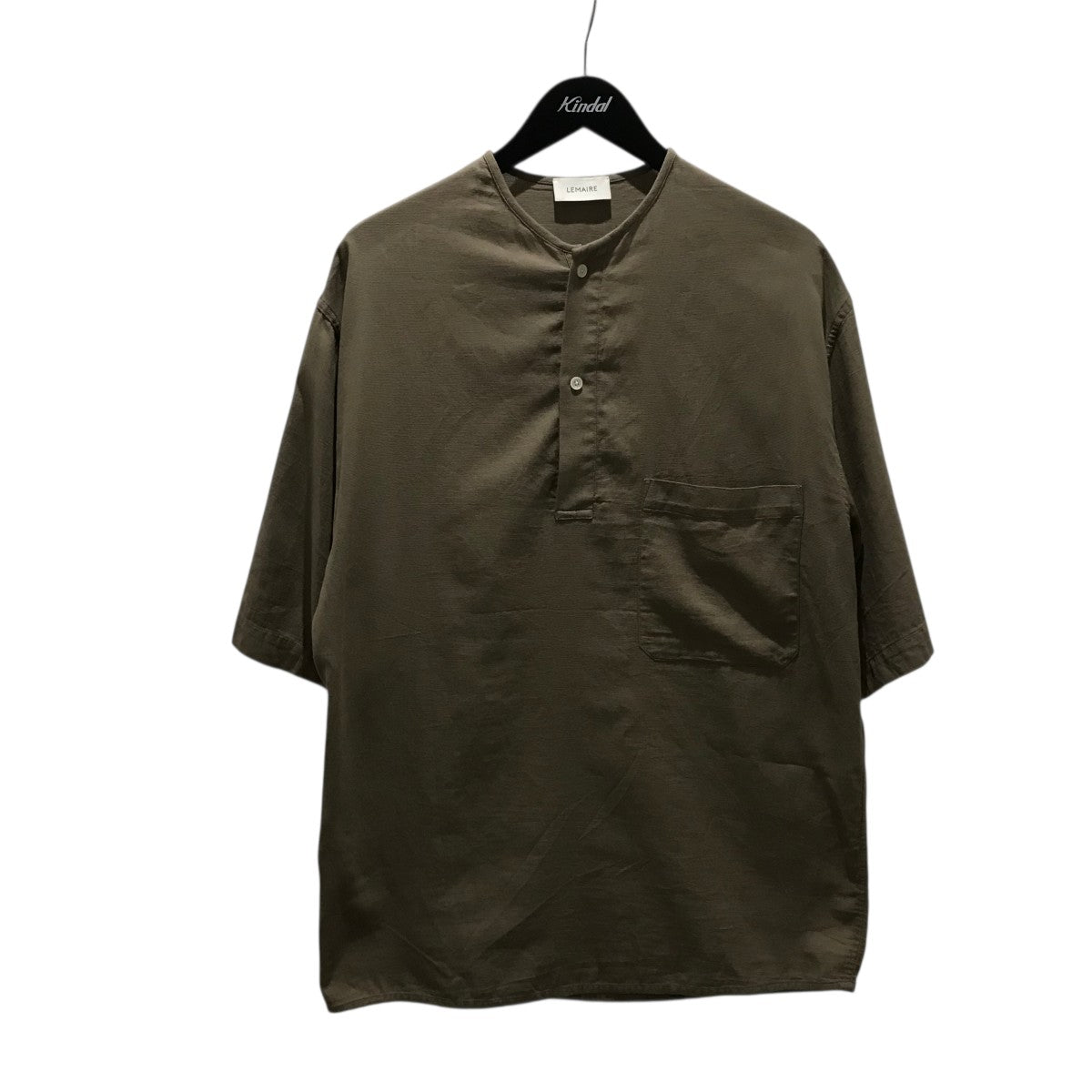 LEMAIRE カットソー LEMAIRE(ルメール) ヘンリーネックカットソー ブラウン サイズ