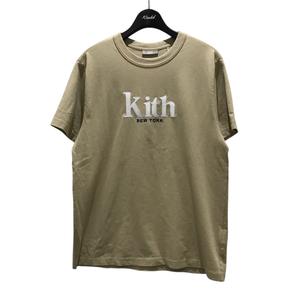 KITH(キス) 【Mott New York Tee】ロゴ刺繍Tシャツ ベージュ