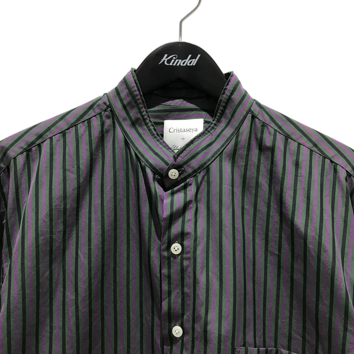 Cristaseya×Salvatore Piccolo ストライプシャツ グリーン