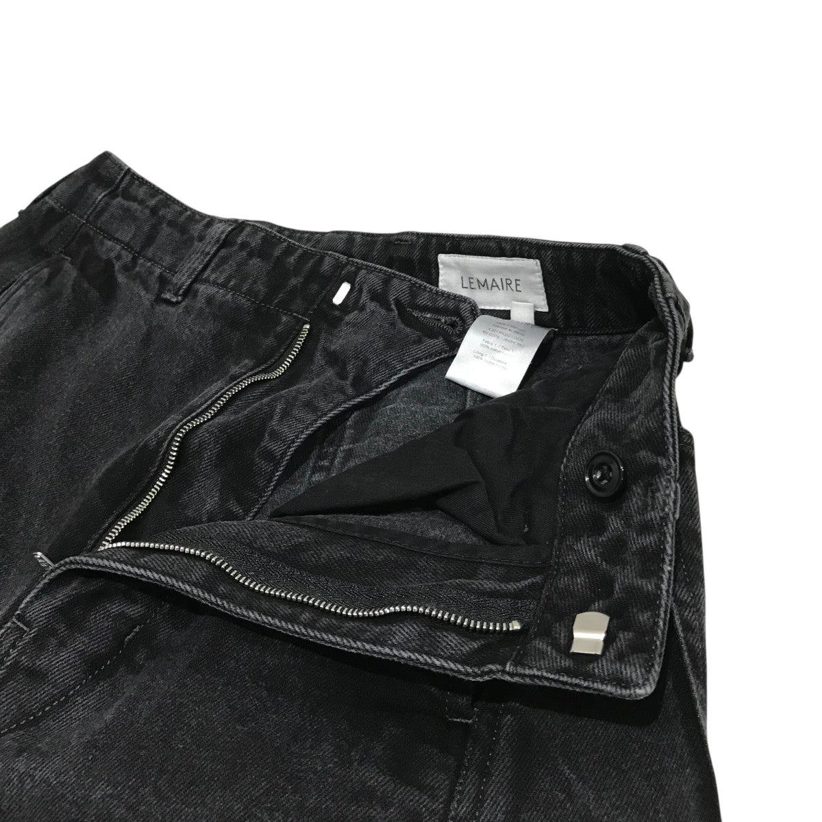 ルメール　lemaire パンツ　21aw ルメール LEMAIRE ワイドパンツ 厚手のウールカシミア グレイ