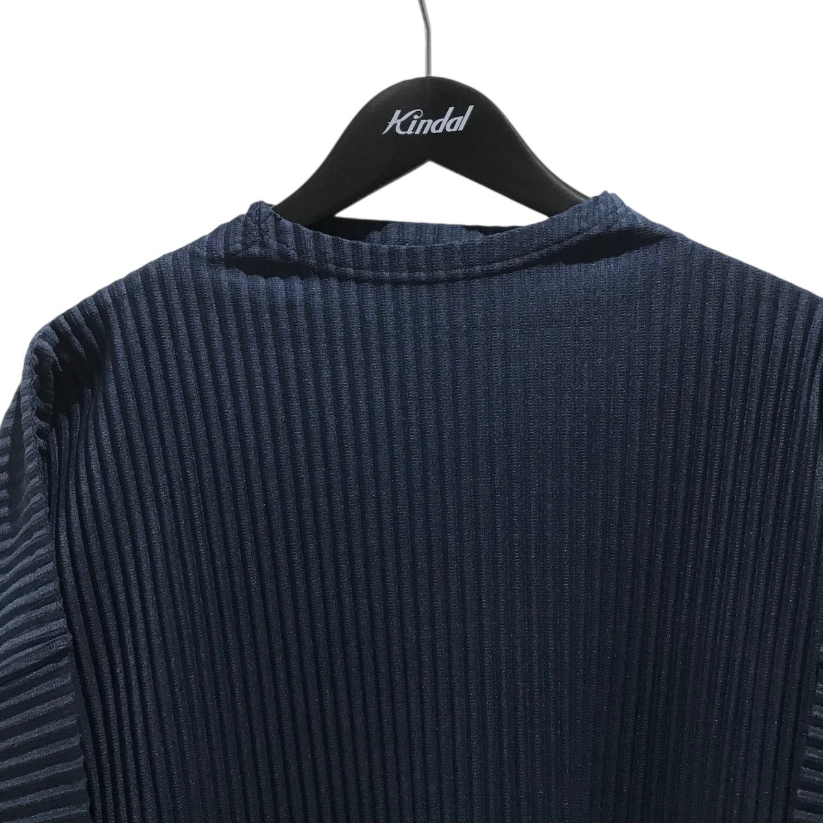 HOMME PLISSE ハイネックネックプリーツカットソー トップス 紫 イッセイミヤケ ミーISSEY MIYAKE me ケーブルニットプリント