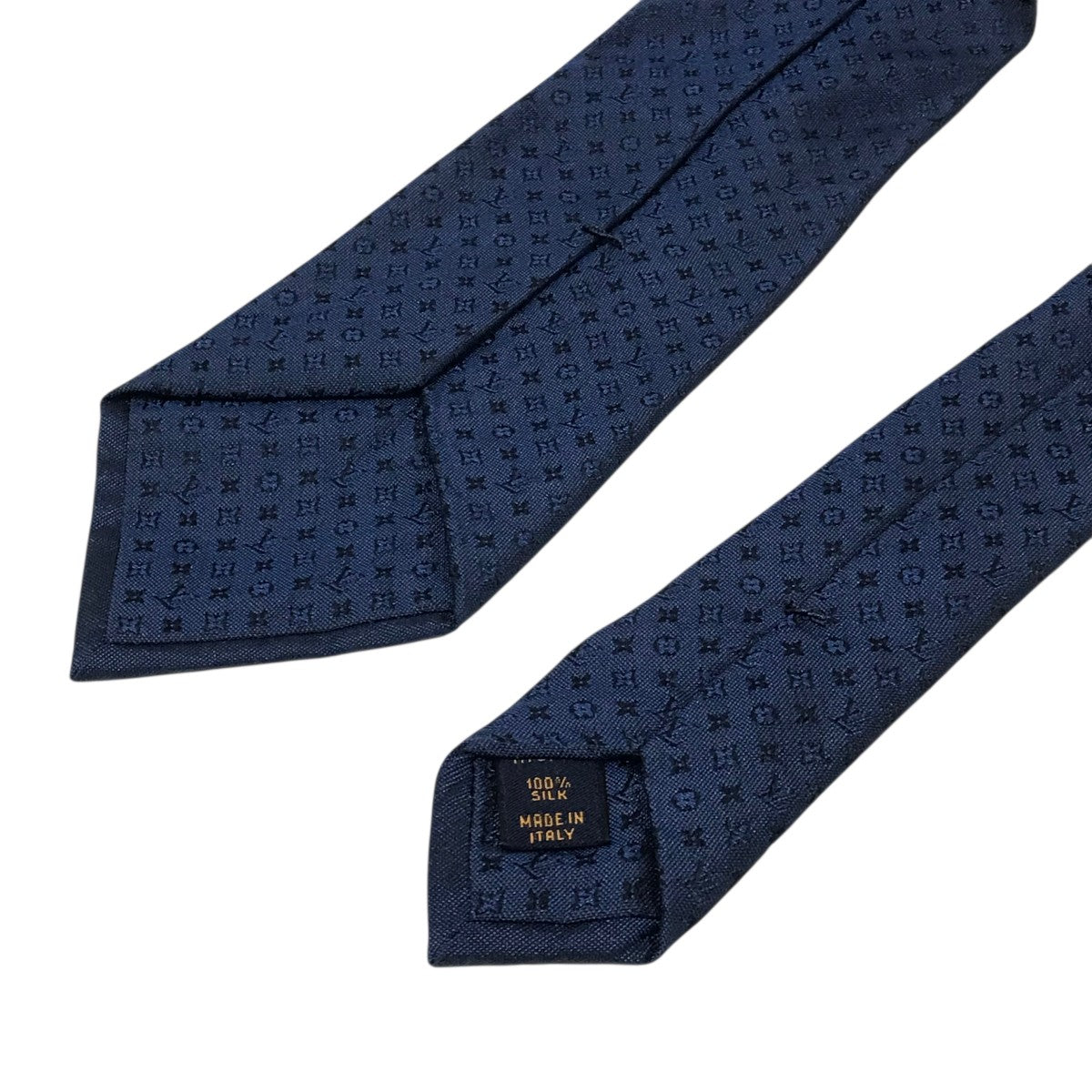 LOUIS VUITTON ネクタイ ネイビー　モノグラム LOUIS VUITTON 【新品】ルイヴィトン ネクタイ・モノグラム
