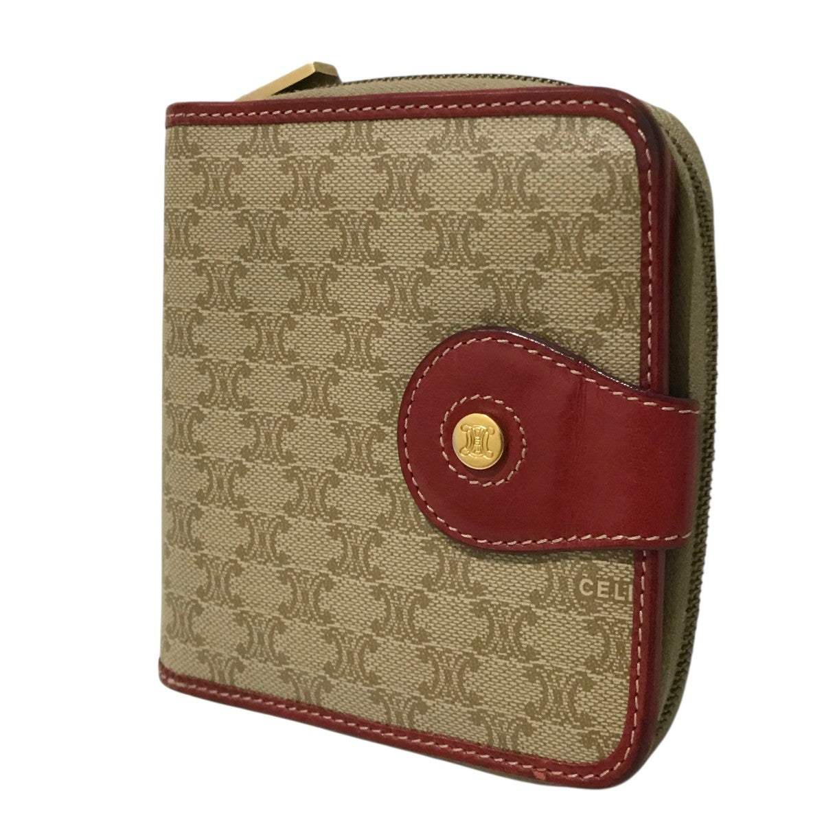 新品同様‼️ 現行　セリーヌ　CELINE 長財布　マガダム柄　ラウンドファスナー CELINE セリーヌ マカダム柄ラウンド長財布 ブルー / ダーク