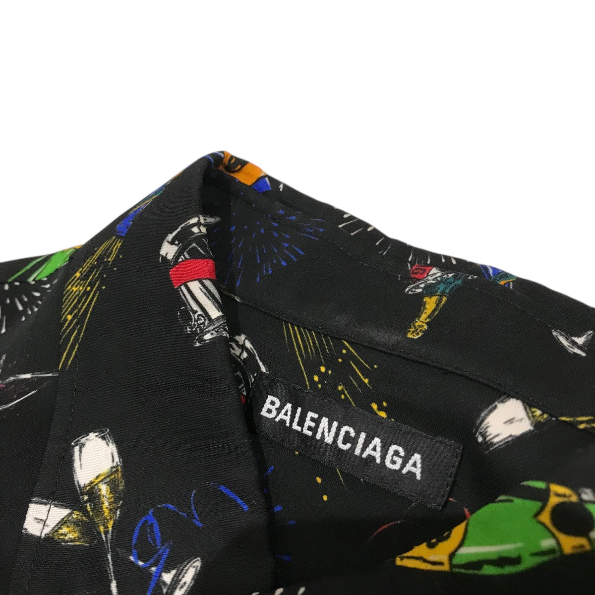 【balenciaga】シャツ BALENCIAGA(バレンシアガ) セレブレーション プリント シャツ