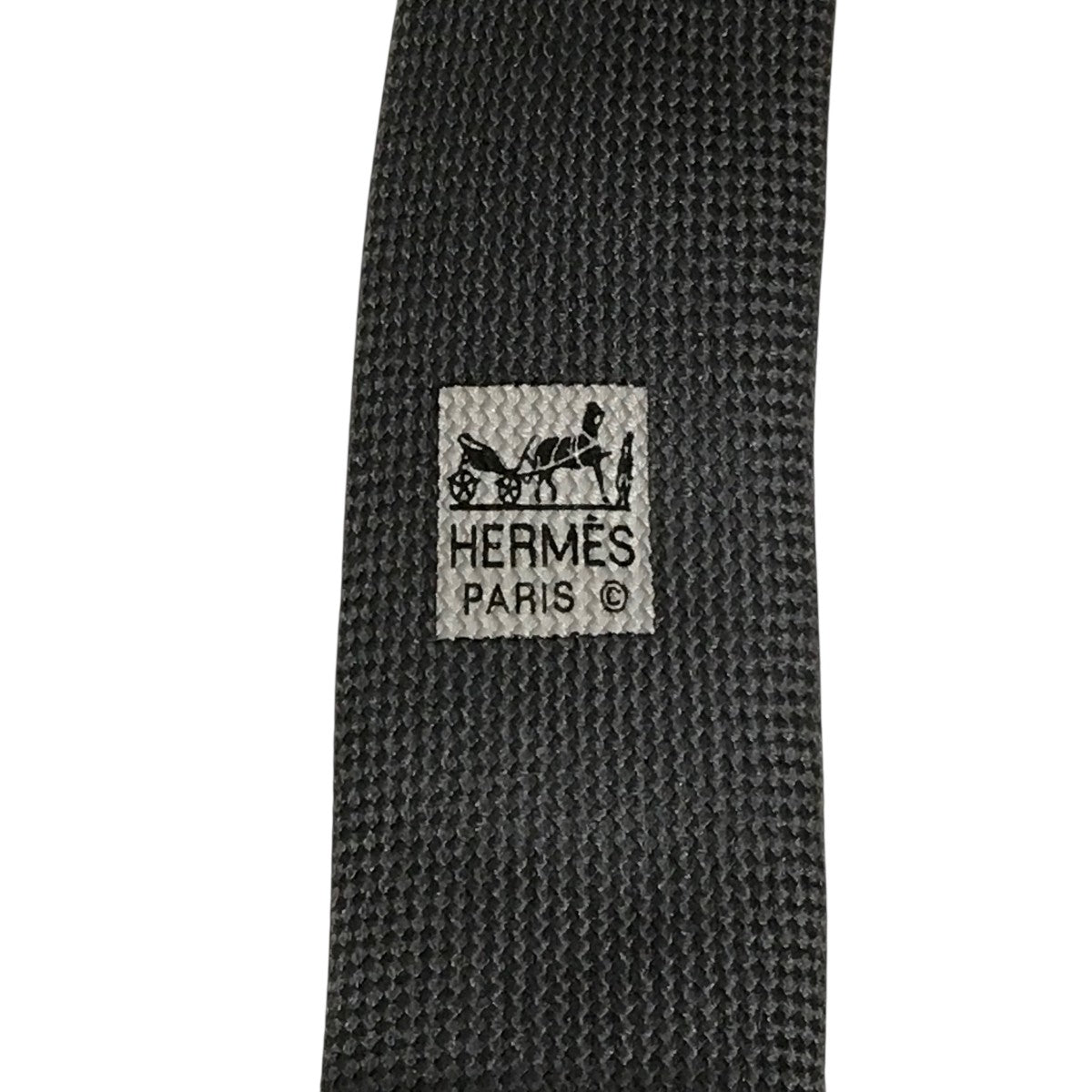 HERMES シルク ニットネクタイ　グレー HERMES(エルメス) ニットシルクネクタイ グレー｜【公式