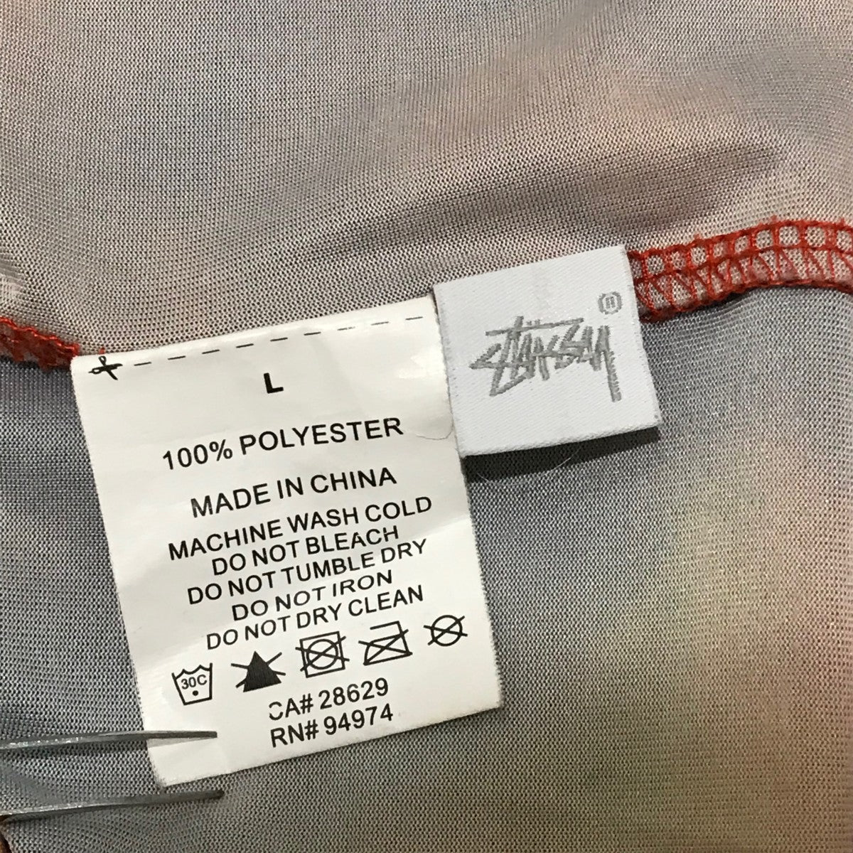 STUSSY ステューシー 長袖 紺タグ パイル地 モックネック ボーダ－ f203ba5e713190397cfd4a5bad86e7