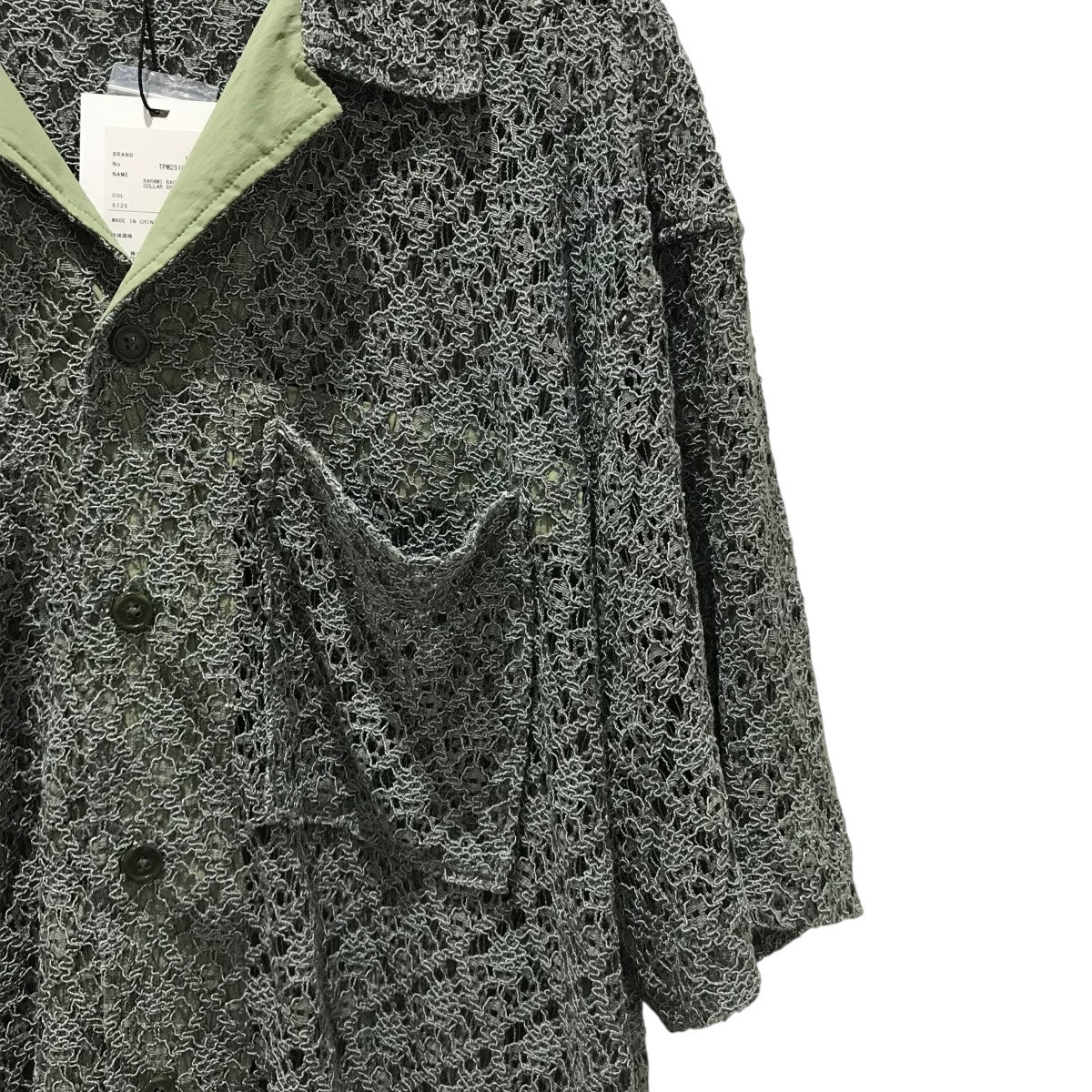 TAUPE(トープ) 25SS【KARAMI RACE OPEN COLLAR SHIRTS】レース