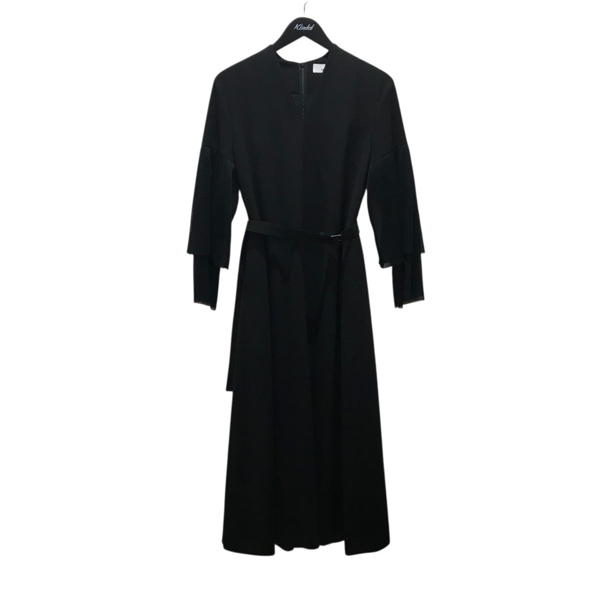 AKIRA NAKA 【Tiia pleats sleeve dress BK】袖プリーツワンピースAW2423-BK 古着・中古-1枚目のアイテム画像
