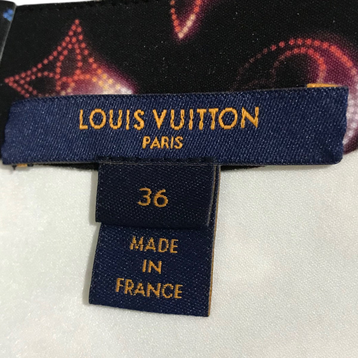 Louis Vuitton ネイビー ノースリーブ ワンピース LOUIS VUITTON デニムモノグラムロゴボタンノースリーブ