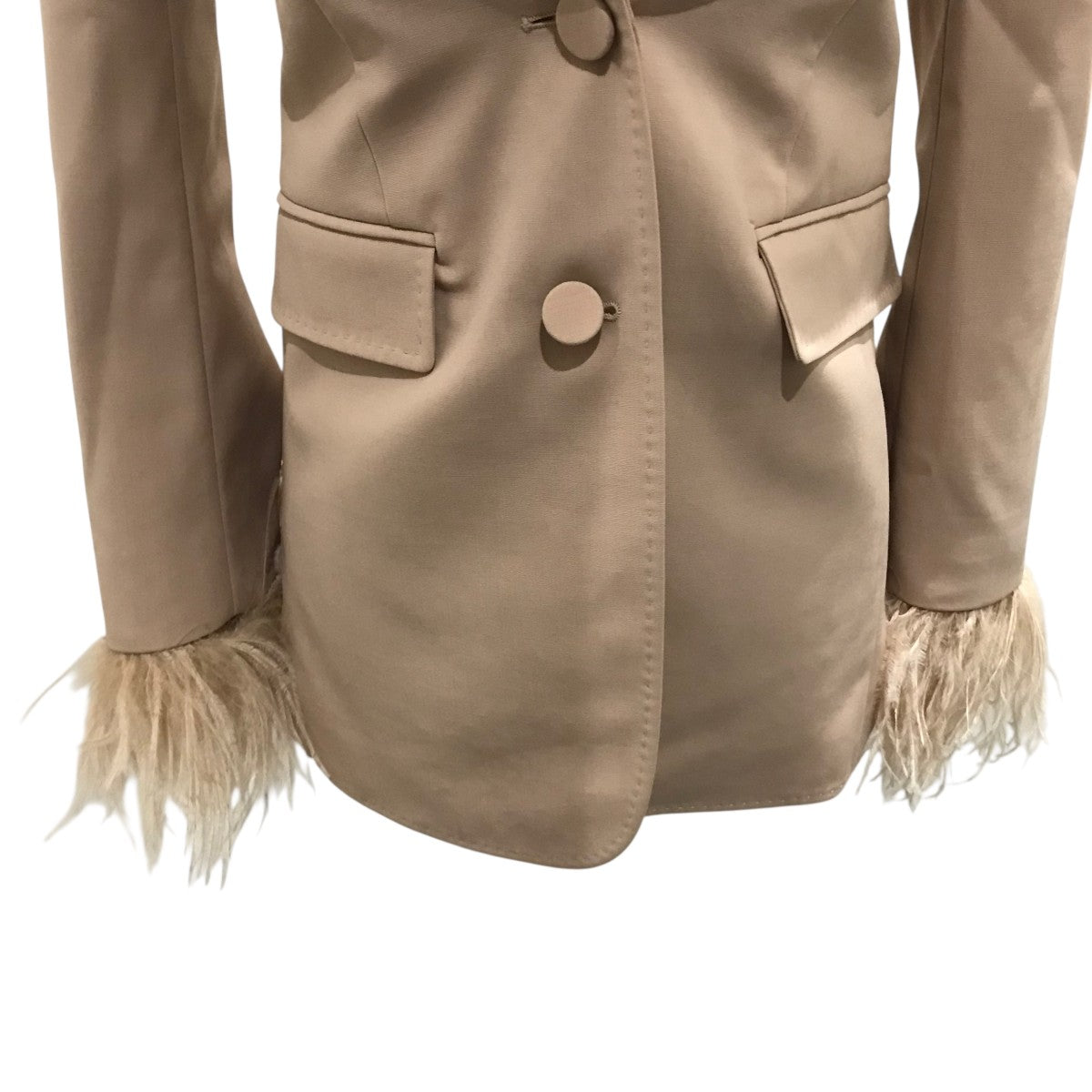VALENTINO ファー袖テーラードジャケット2B0CE2N374B 古着・中古-4枚目のアイテム画像