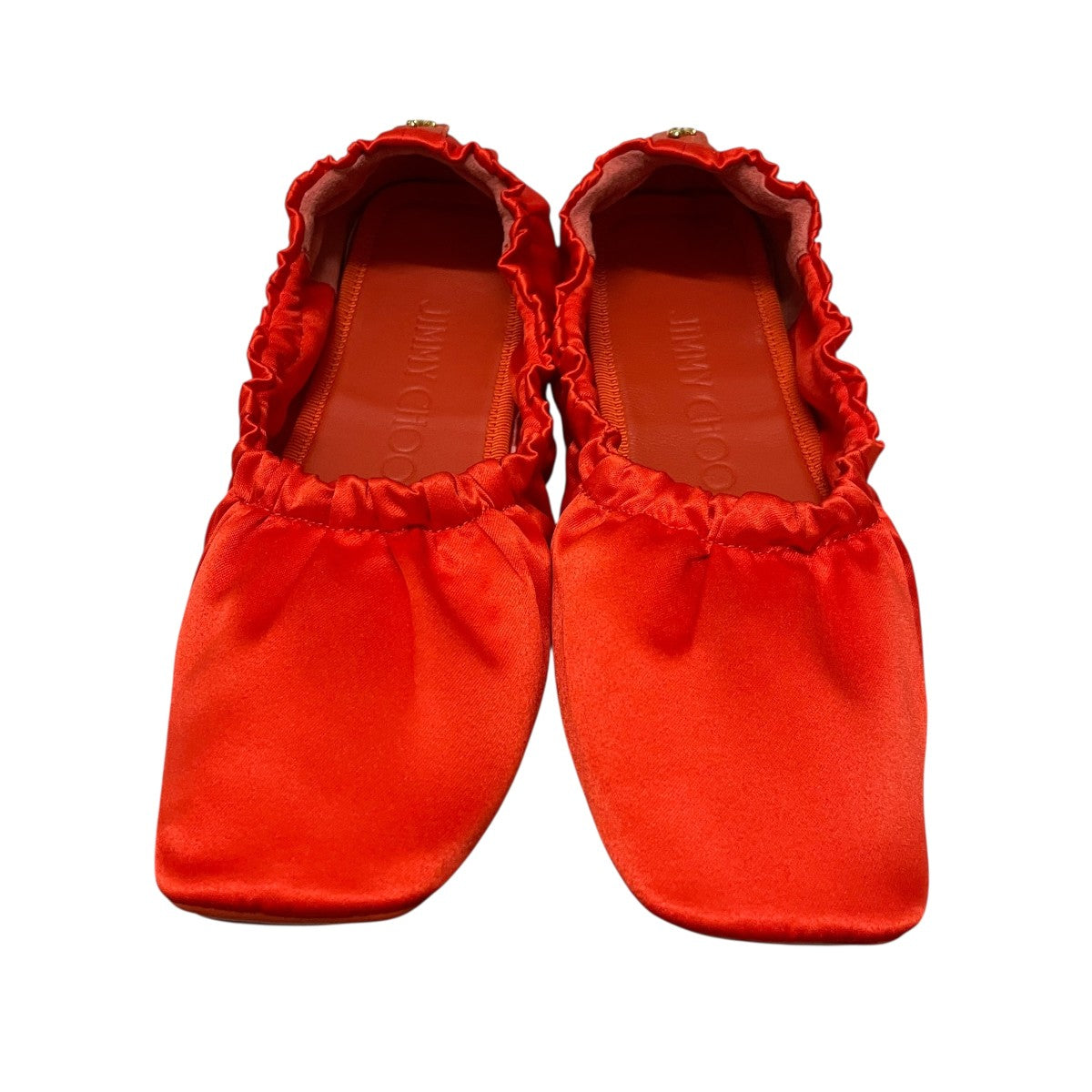JIMMY CHOO(ジミーチュウ) BARDO FLATバレエシューズ オレンジ
