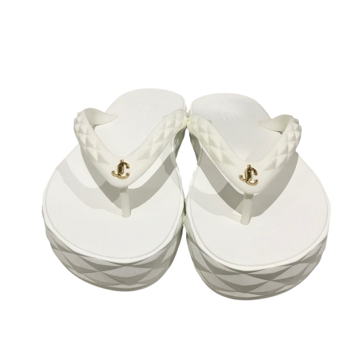 JIMMY CHOO ホワイト トングサンダル JIMMY CHOO(ジミーチュウ) 【DIAMONDO FLIP FLOP】トング