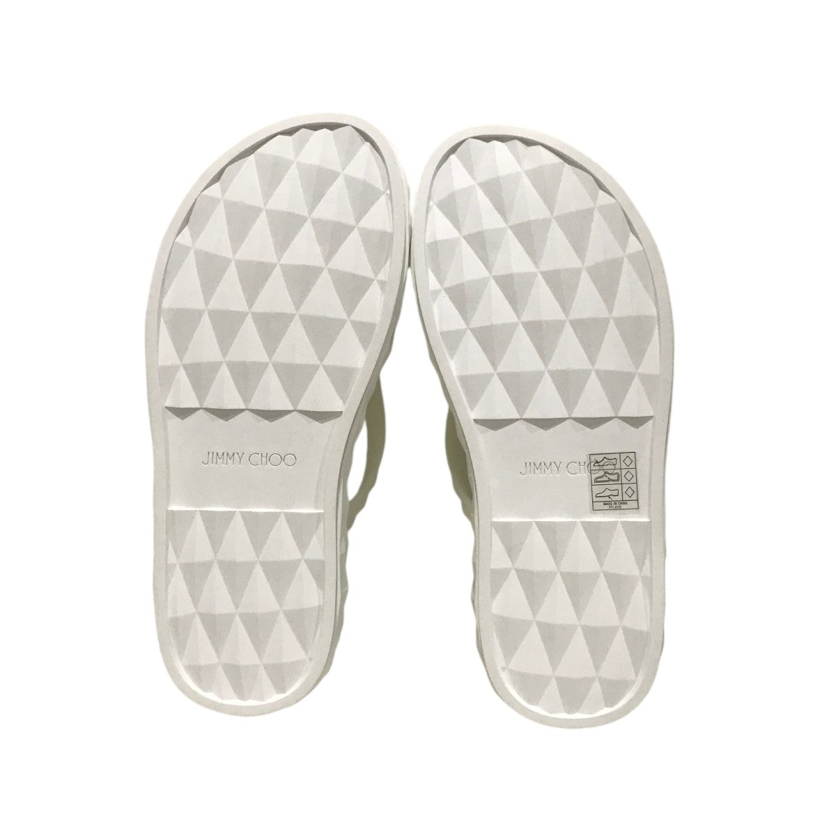 JIMMY CHOO ホワイト トングサンダル JIMMY CHOO(ジミーチュウ) 【DIAMONDO FLIP FLOP】トング