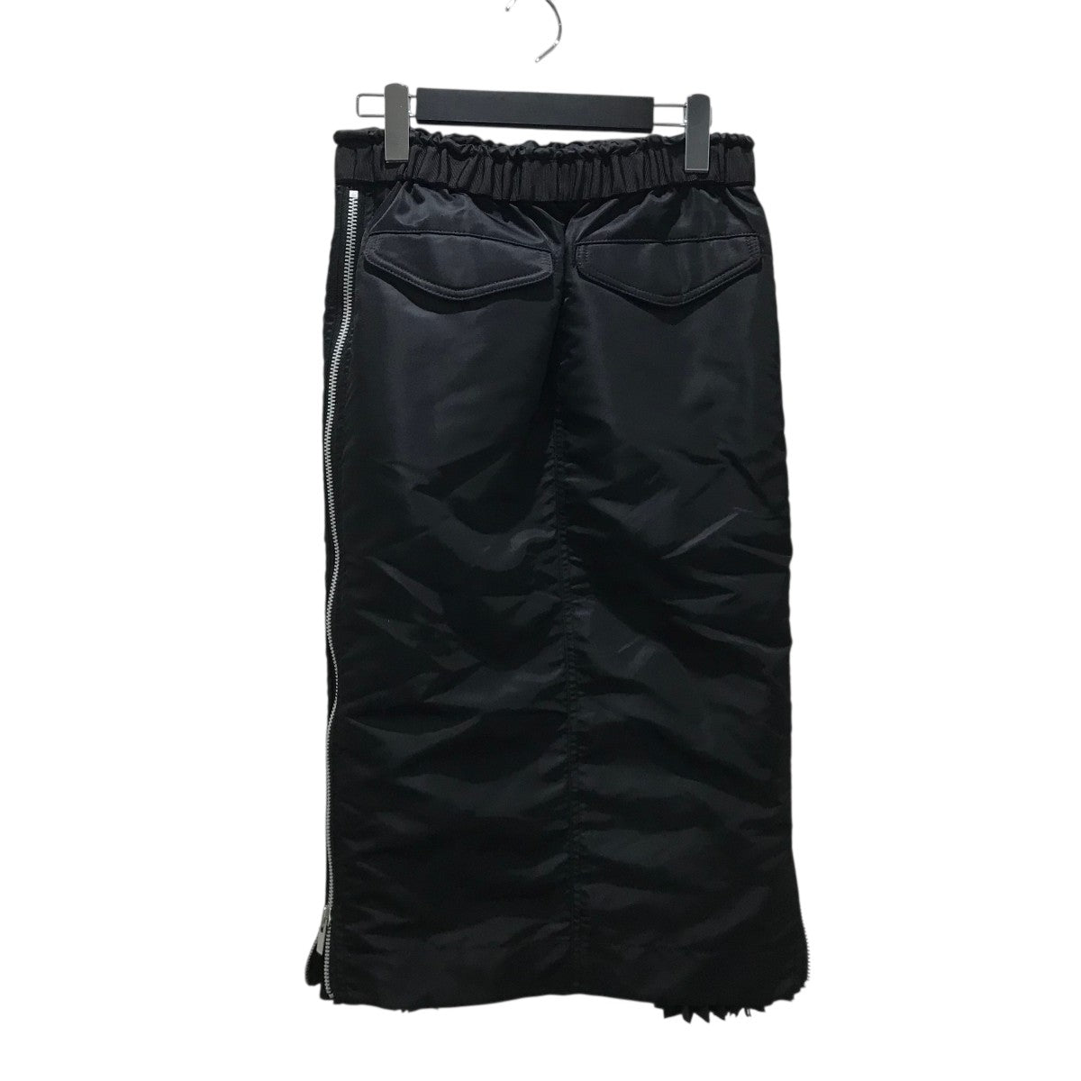 Sacai ナイロンツイルスカート　サイズ1 sacai】ナイロンツイル フロントスリット スリム スカート