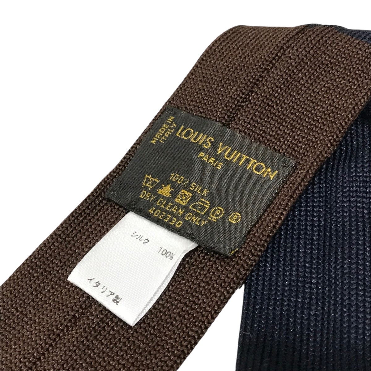 LOUIS VUITTON(ルイヴィトン) ニットバイカラーシルクネクタイ