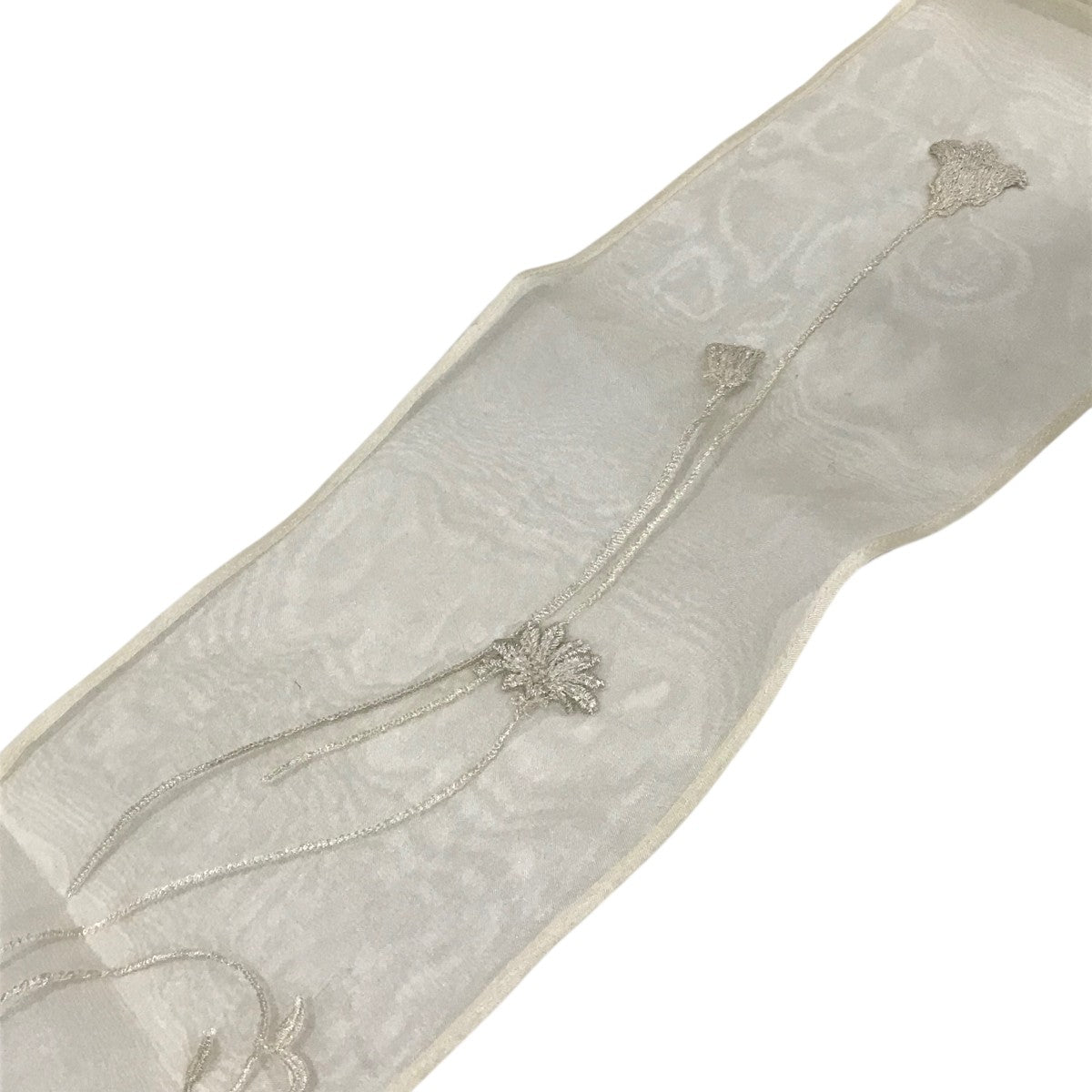mame kurogouchi(マメクロゴウチ) Floral Embroidery Long Scarf