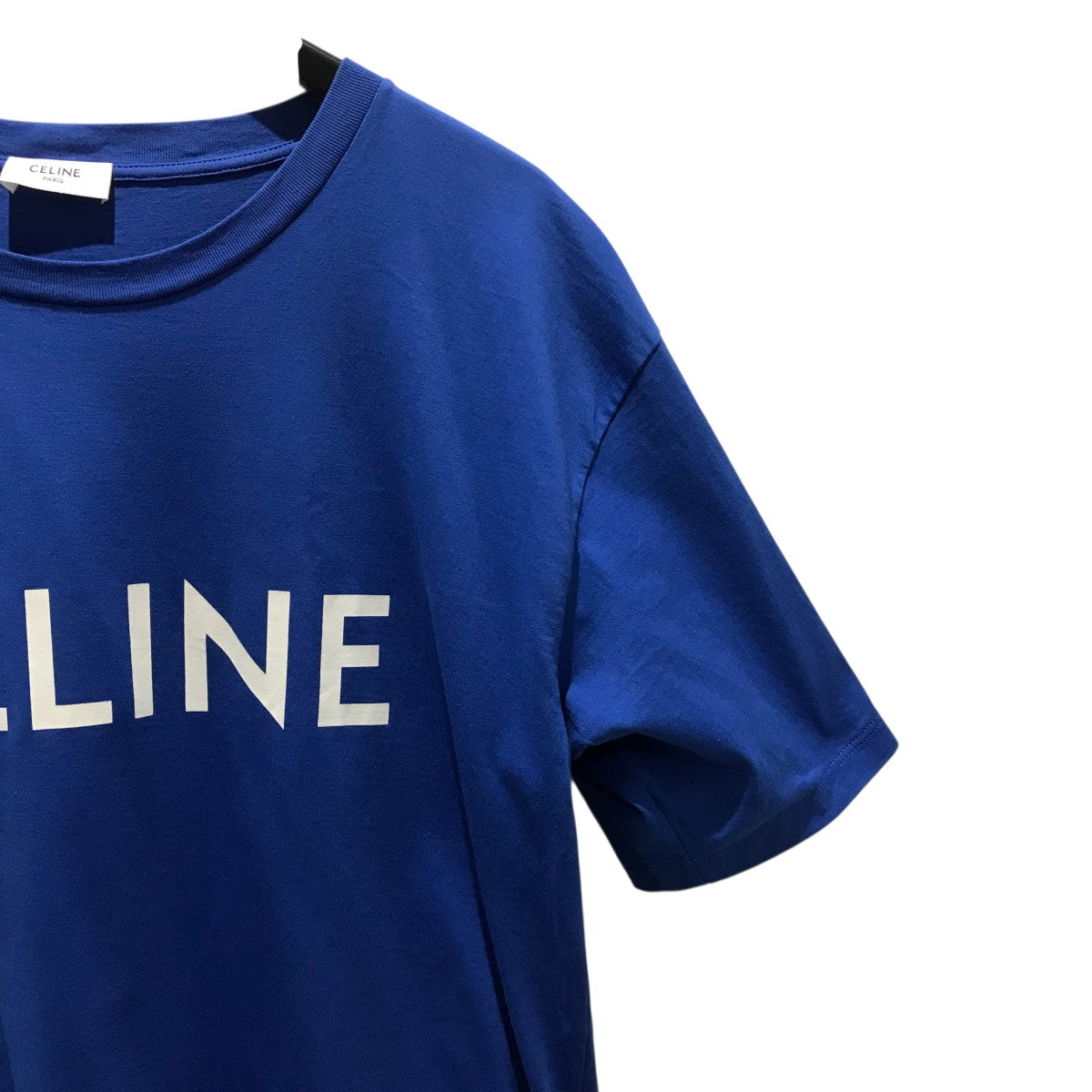 CELINE Tシャツ Sサイズ 新品 シンプルロゴ 21AW【CELINE】新作 ◇トリオンフロゴ入り◇ コットン Tシャツ