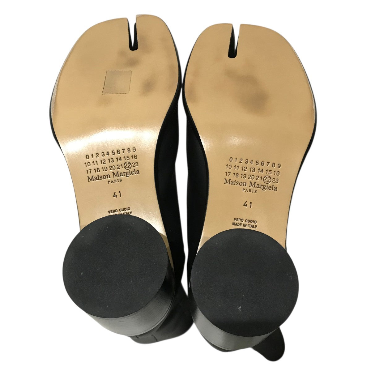 メゾンマルジェラ 足袋ブーツ 40 黒 MAISON MARGIELA(メゾンマルジェラ) flat sole side zip tabi