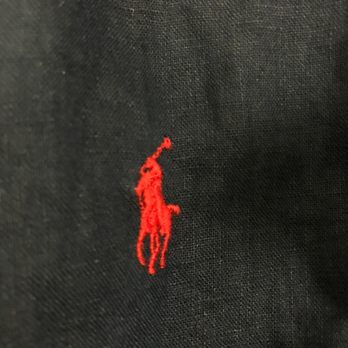 ムムムさんへ　ラルフローレン リネン100% ネイビー Ｌサイズ POLO RALPH LAUREN(ポロラルフローレン) リネンシャツ ネイビー