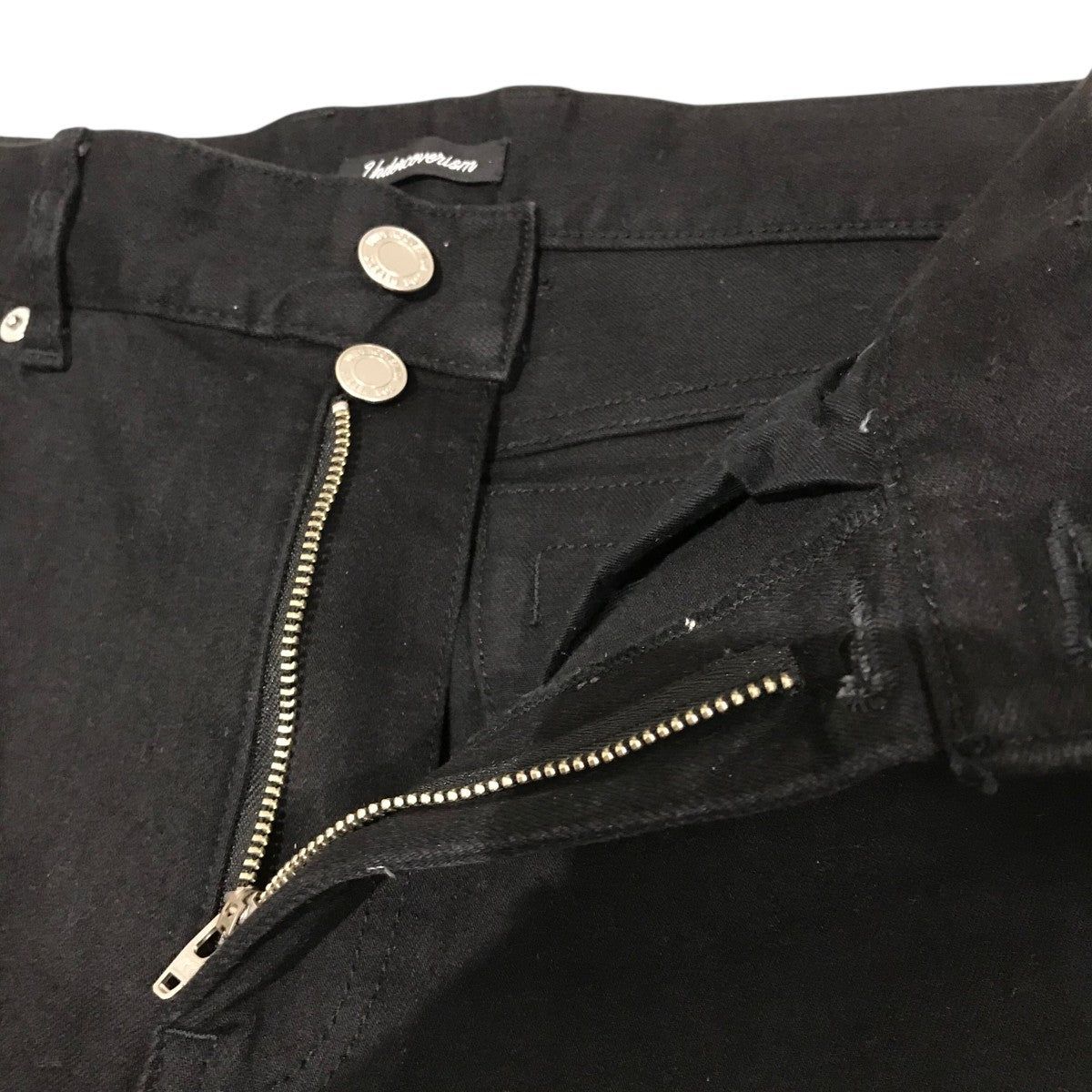 裾ZIPストレッチスリムデニムパンツUI2A4503