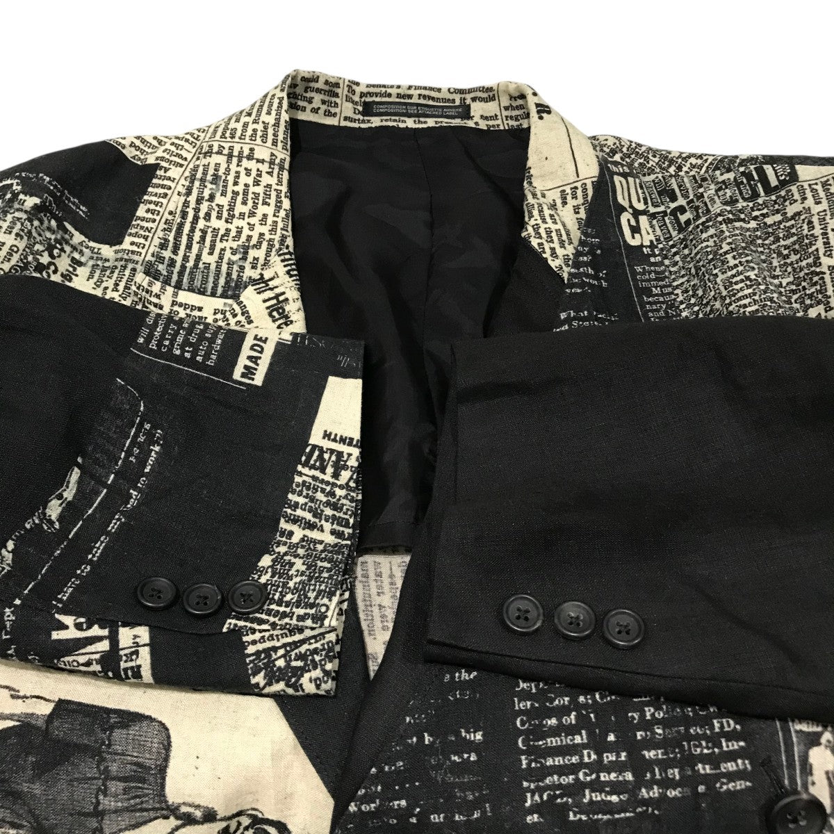 Yohji Yamamoto pour homme ウール テーラードジャケット 中古・古着通販】Yohji Yamamoto pour homme (ヨウジヤマモト