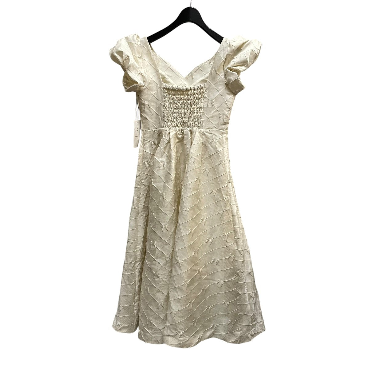 Ribbon Jacquard Mini-Puff Dressリボンジャガードワンピース