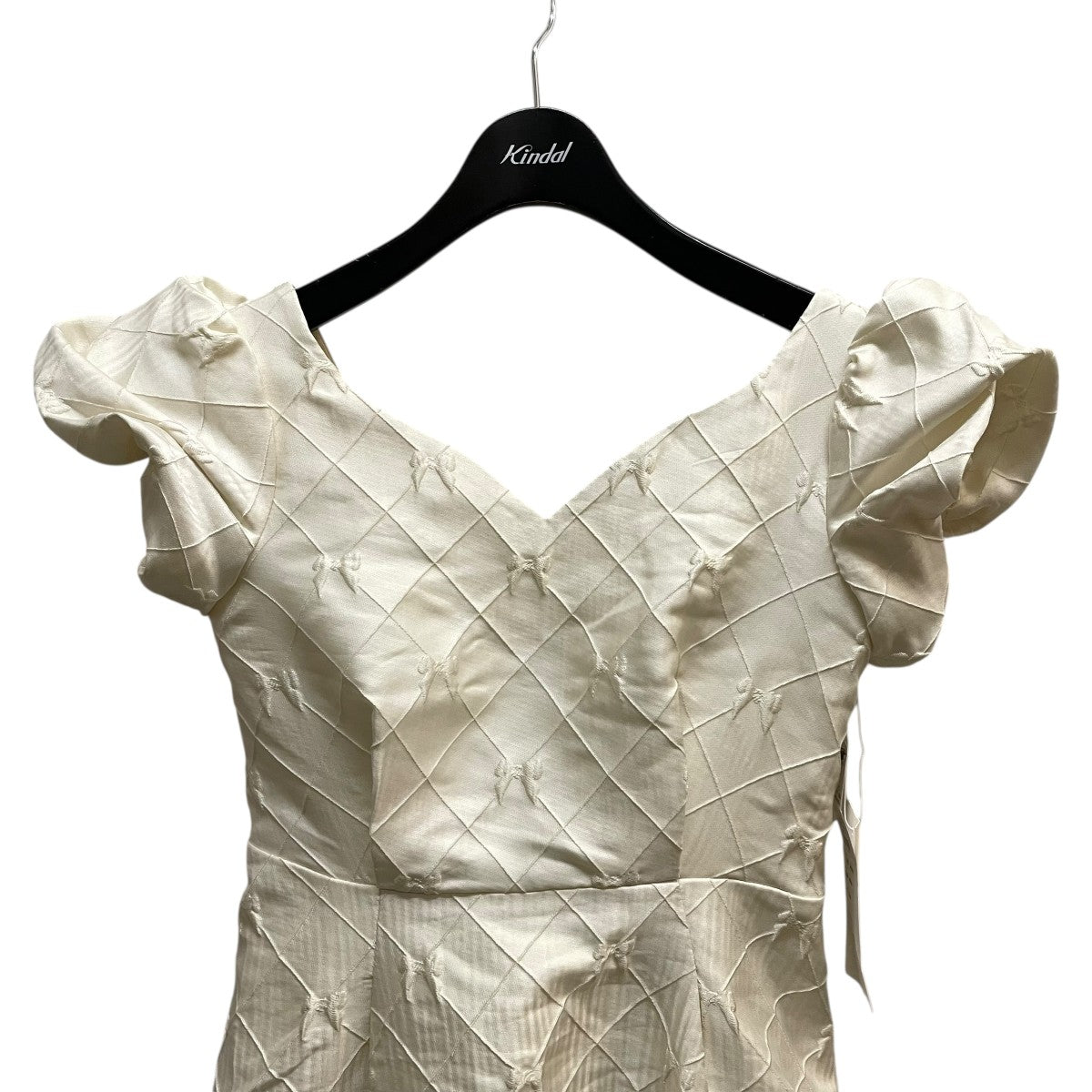 Ribbon Jacquard Mini-Puff Dressリボンジャガードワンピース