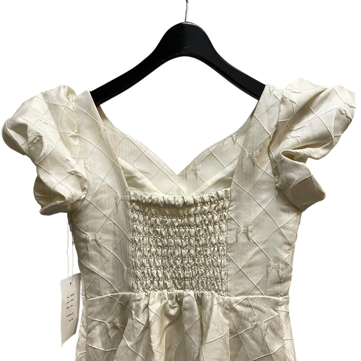 Ribbon Jacquard Mini-Puff Dressリボンジャガードワンピース