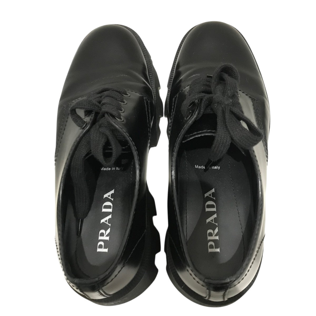 PRADA ROCKSAND プラダ ロックサンド ブラッシュドロイス レザー Prada 20AW ロゴ ロックサンドブラッシュドロイスレザー