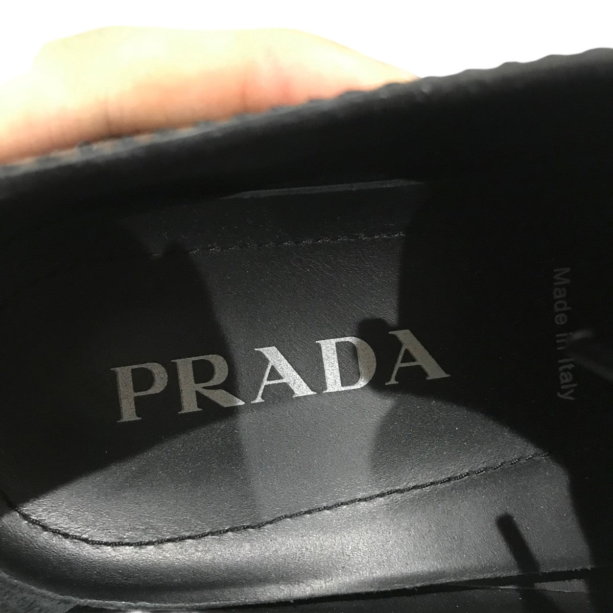PRADA ROCKSAND プラダ ロックサンド ブラッシュドロイス レザー Prada 20AW ロゴ ロックサンドブラッシュドロイスレザー