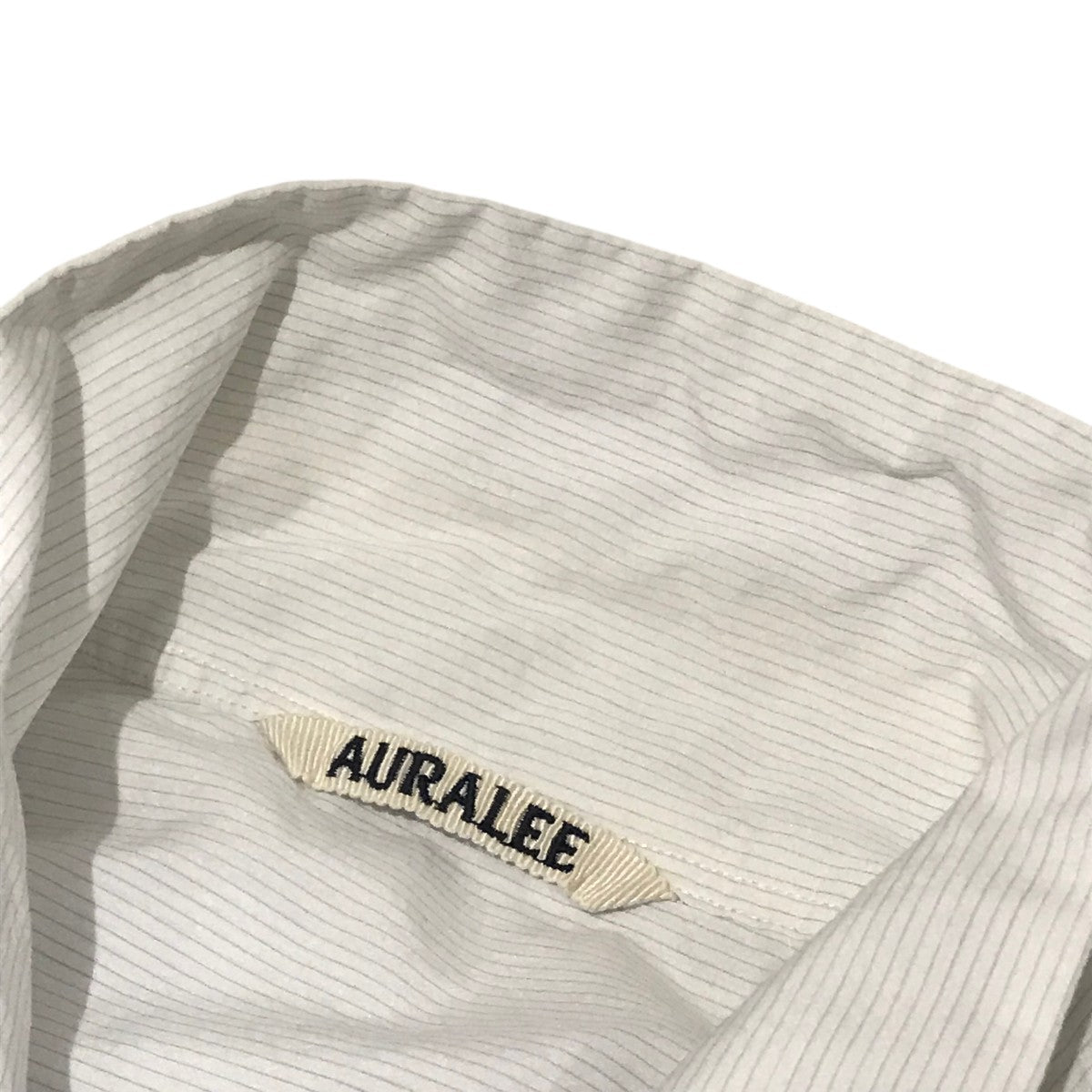 AURALEE(オーラリー) 【FINX SILK STRIPE CUBA SHIRTS】シルク