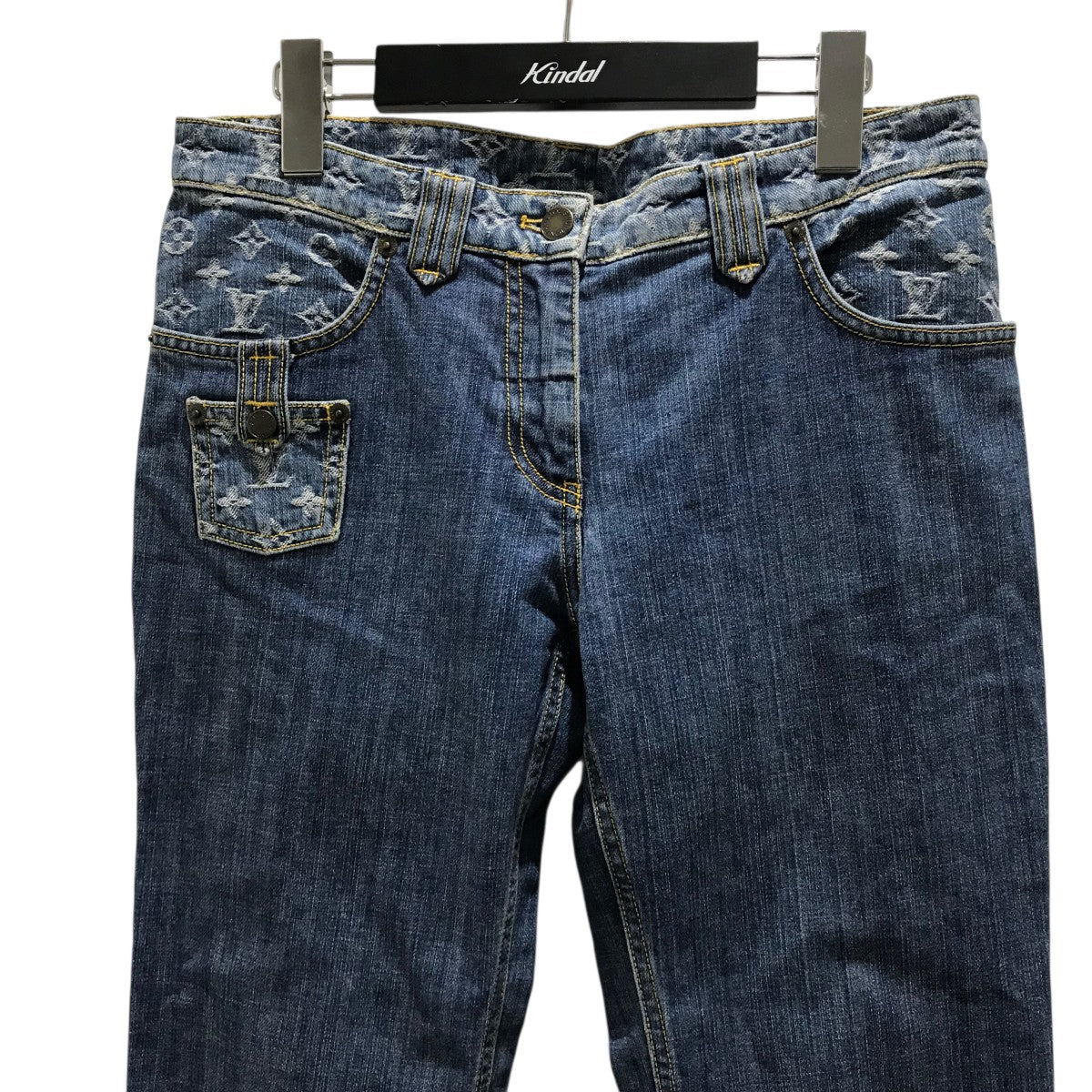 LOUIS VUITTON(ルイヴィトン) ロゴ刺繍デニムパンツRW081W