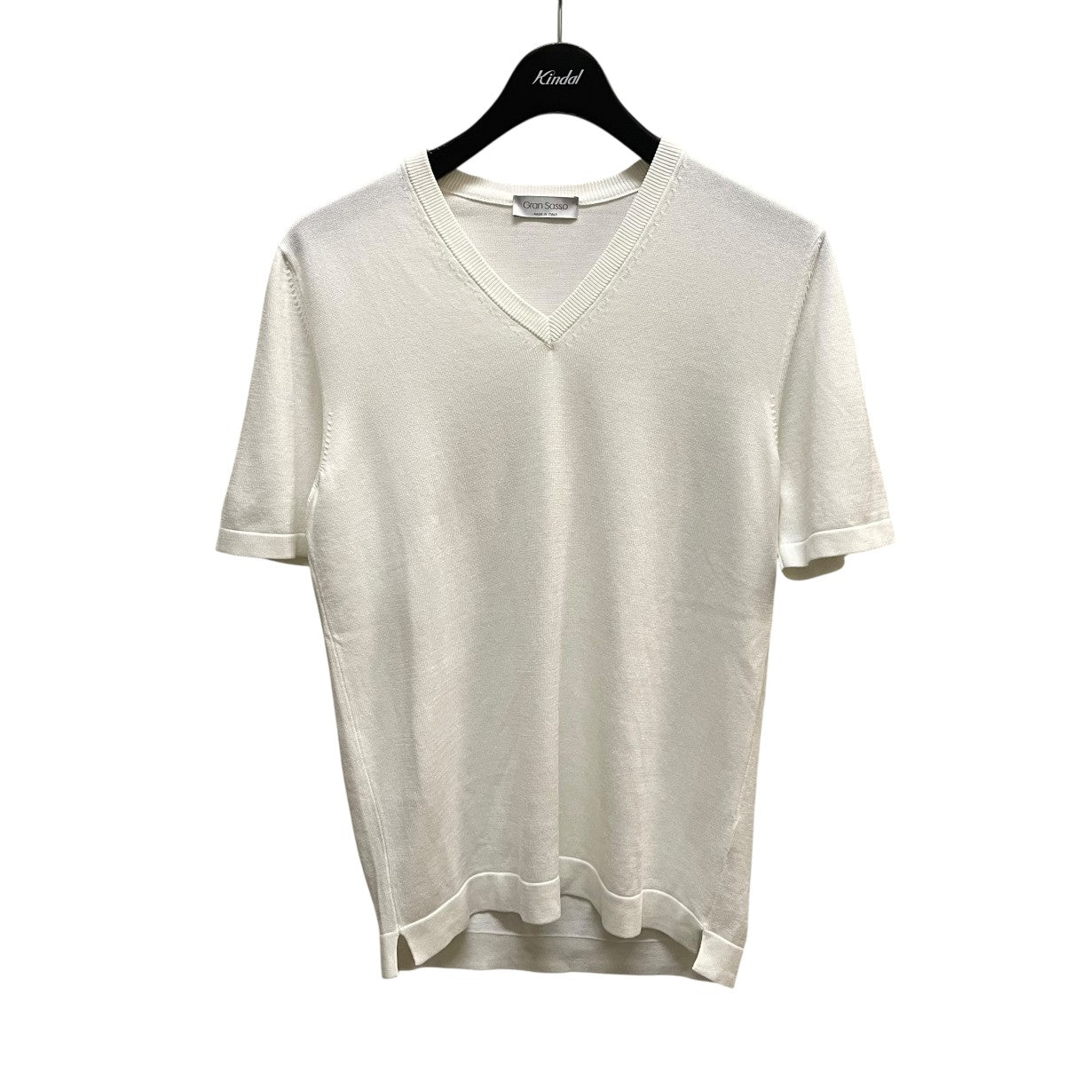 GRAN SASSO Vネック半袖ニット19P 58103 18120 古着・中古-1枚目のアイテム画像