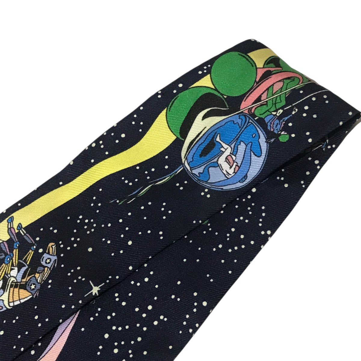 HERMES(エルメス) 【スペースダービー】シルクスカーフ ネイビー